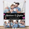 thumbnail image 3 of Photo Blanket Customized Customized Blanket Gifts for Best Friend Sister Family Dad Mom Daughter Son (7 Size) Blankets, 3 of 5