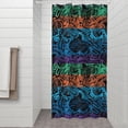 thumbnail image 2 of Colorful Stripe Monster Cartoon Trucks Pattern Shower Curtain 36"x72" ,Bathroom Decorative Shower Curtains Set with 12 Hooks,Modern Waterproof Washable Shower Curtain, 2 of 6