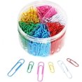 thumbnail image 1 of Clips de papel 450 clips de papel de colores mediano 28 mm y extra, 1 of 5