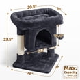 thumbnail image 6 of Yaheetech 23.5″ H Spacious Cat Tree with Large Top Perch, Condo & Scratching Posts, Black, 6 of 8