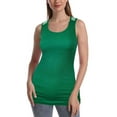 thumbnail image 2 of SUMONA Women Round Neck Accent Two Tones Casual Basic Ribbed Tank Top, 2 of 3