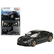 Porsche Taycan Turbo S Volcano Gray Metallic Limited Edition to 1800 pieces 1/64 Diecast Model Car by True Scale Miniatures