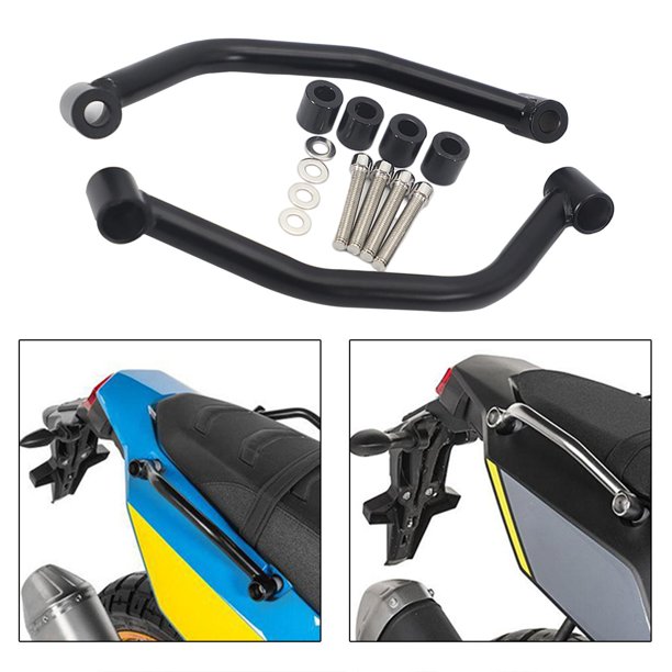 Asidero trasero Soledad Asa de mano para motocicleta Tenere 700 Acero inoxidable Negro