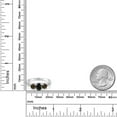 thumbnail image 6 of Gem Stone King 925 Sterling Silver Black Sapphire and Brown Smoky Quartz Ring for Women (2.11 Cttw, Gemstone Birthstone, Size 5), 6 of 6