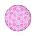 thumbnail image 2 of Kll Pink Donuts Tire Cover,Universal Wheel Tire Cover For Trailer, Rv, Suv, Truck,Camper And Many Vehicle,(17 Inch), 2 of 8