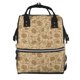 thumbnail image 1 of Disketp Brown Flowers Mochila de Pañales de Gran Capacidad con Múltiples Bolsillos, Mochila de Viaje Multifuncional para Bebé, Unisex, Moderna y Resistente, 1 of 6