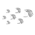 thumbnail image 2 of 7pcs 3D Fish Wall Stickers DIY Mirror Wall Art Decal Silver Fish Mirror Background Decor, 2 of 3