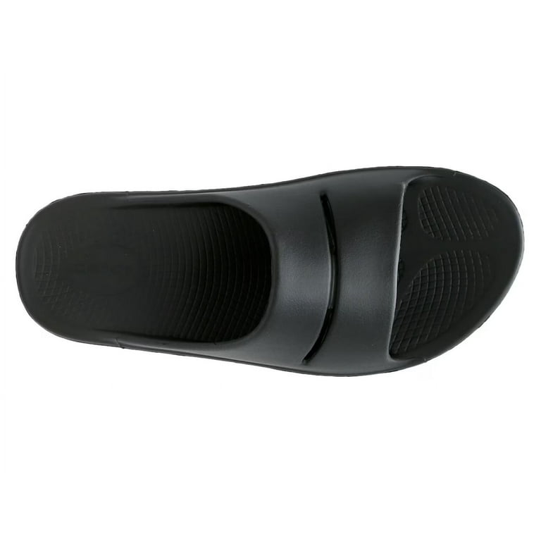 OOFOS（ウーフォス）OOAHH - BLACK M8/W10 27cm Men's OOahh Matte Black Sport Flex Sandal – OOFOS