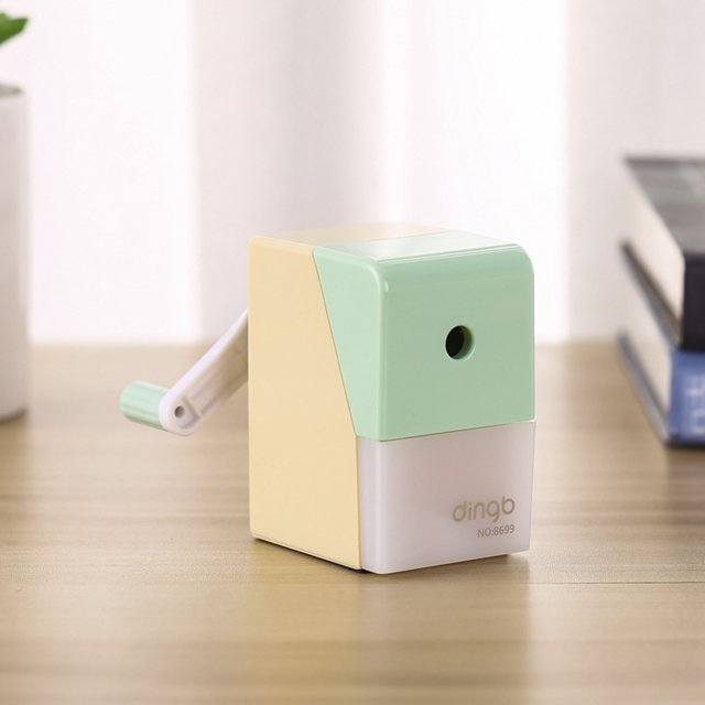 AKEGAMN Clearance! Manual Pencil Sharpener With Container Auto Feeding In 2 Gear Thickness Adjustable For Children Artists Student This student pencil sharpener features finely craftsmanship, simple