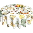 thumbnail image 1 of Thanksgiving Tablecloth Fall Watercolor Maple Leaf Pumpkin Tablecloth Washable Reused Round Tablecloth 60 Inch Holiday Party Dining Kitchen Table Decor, 1 of 6