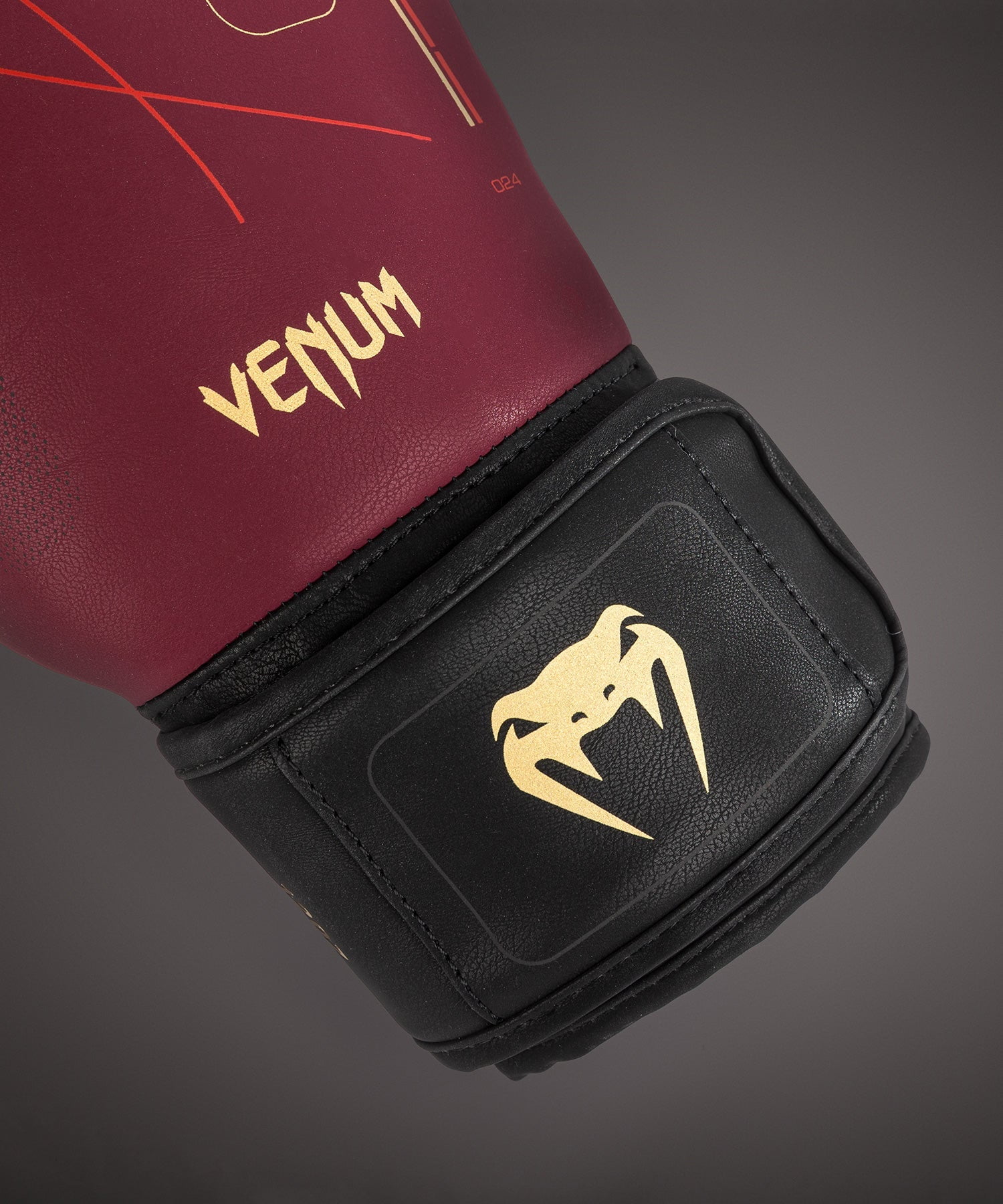Venum Tactical XT Boxing Gloves - Black/Burgundy/Gold - 12-Ounce