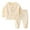 Beige, variant on Savings up to 30% off 1-6Years Children's Casual Cute Small Flower Breasted Perforated Two-piece Set Long Sleeved Round Neck Top/shirt Set Beige S