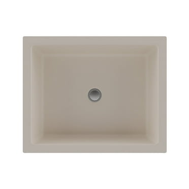19" Rectangle Quartz Vanity Bathroom Sink, Galaxy Beige Drop-In Sink, Undermount Bathroom Sink, Granite Vanity Basin by Lexicon Platinum LP-V330-B