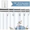 thumbnail image 3 of Blue Watercolor Floral Shower Curtain for Bathroom Navy Floral Leaves Decorative Bath Curtain 72 x 72 Inch Polyester Fabric Waterproof Bathroom Curtain with 12 Hooks, 3 of 6