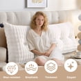 thumbnail image 4 of Eurhowing California King Size Headboard Pillow, Ergonomic Bed Rest Reading Pillow with Removable Plush Cover, Bed Gap Filler Back Support Cushion, Off-White, 4 of 9