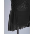 thumbnail image 6 of CHICTRY Kids Girls Ballet Lyrical Dance Leotard Glittery Rhinestones Sleeveless Figure Skating Dress Black 10, 6 of 7