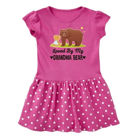 

Inktastic Grandma Bear Loves Me Outfit Gift Baby Girl Dress