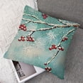 thumbnail image 7 of nygtbtfer Pillows Decorative Throw Pillow Cover Cheery on Tree Branch Snow Falling Christmas Pillow Canvas Square Cushion Cover Happy Sofa Bed Blue White, 7 of 7