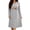 Gray, variant on SimpleJoyi Womens Pajama Fashion Casual Print Long Sleeve Crewneck Midi Nightgown