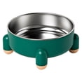 thumbnail image 4 of Tazón para perros Tazón de agua elegante liviano Portable sin deslizamiento Fácil de limpiar con múltiples usos Alimentador de alimentación resistente Amarillo verde, 4 of 8