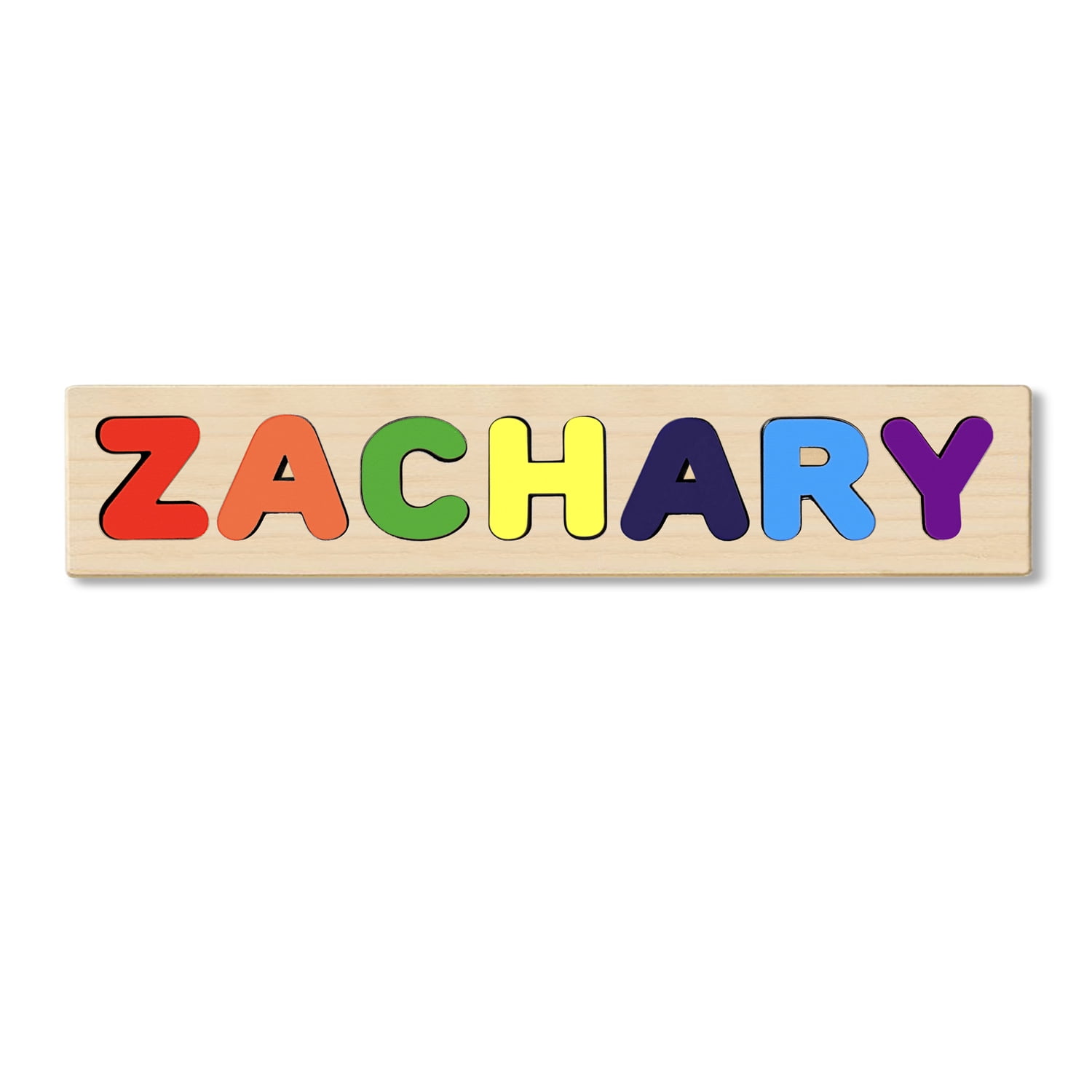 Wooden Personalized Name Puzzle - Choose up to 12 Letters. Learning  Educational Toys - ZACHARY - Walmart.com