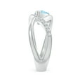 thumbnail image 3 of Angara Natural 0.55 Ct. Aquamarine with Diamond Solitaire Ring in 14K White Gold for Women (Ring Size: 3.5), 3 of 9