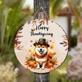 thumbnail image 4 of Happy Thanksgiving Shiba Inu Welcome Thankful Fall Autumn Pumpkin Round Wood Sign Shibas Dog Lovers Gifts Idea Hanging Wall Home Decor - 02021, 4 of 5