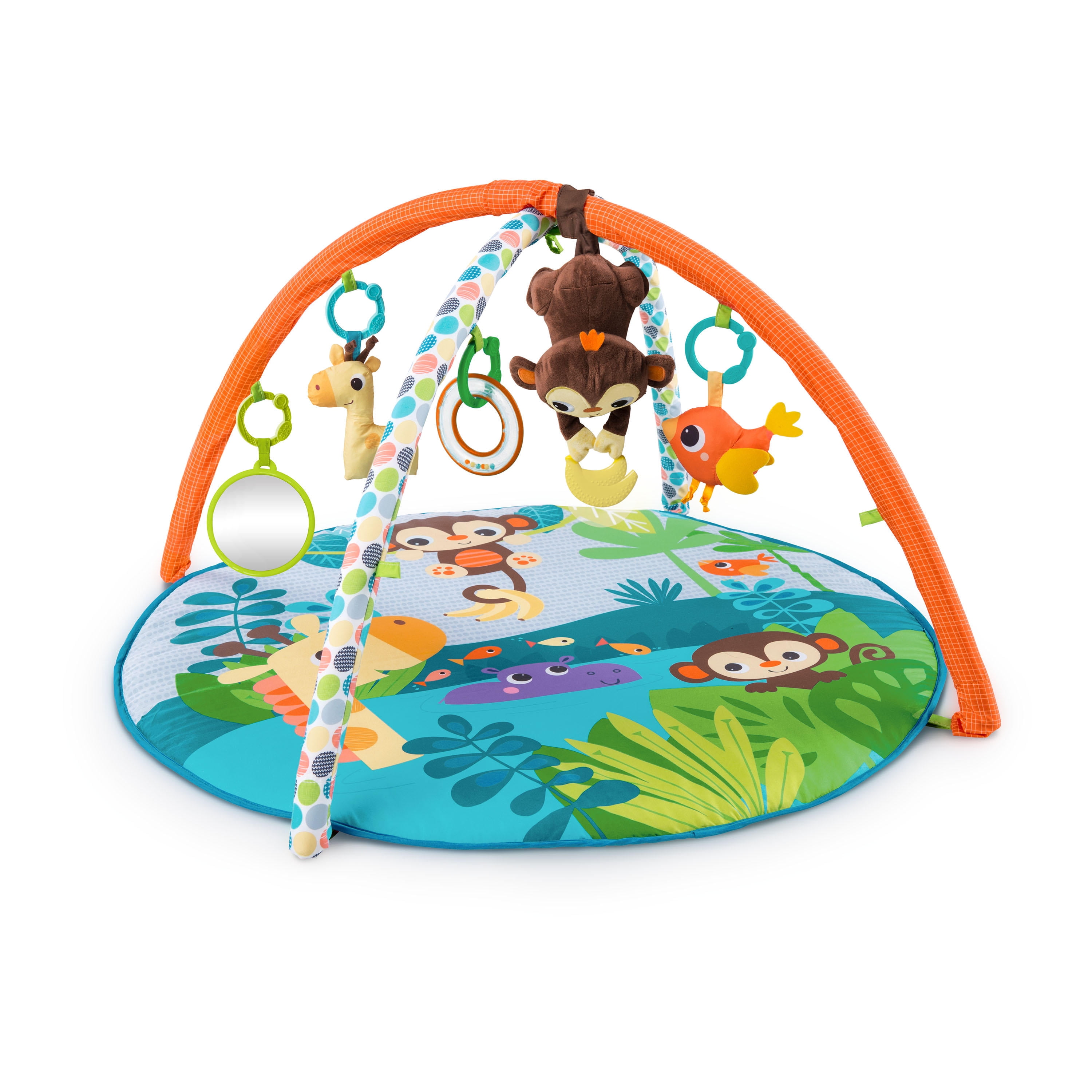 Bright Starts Monkey Business Musical Activity Gym and Play Mat