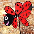 thumbnail image 5 of Ladybug Garden Spinner - 3D Dual-Layer Wind Spinner for Yard and Garden Decor, Cute Insect Pinwheel Whirligig with Metal Stake for Outdoor Patio Lawn Ornament, Red and Black, 5 of 9