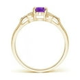 thumbnail image 2 of ANGARA Natural Vintage Style Oval Amethyst Ring with Diamond Accents in 14K Yellow Gold for Women (Size-6x4mm) | February Birthstone, Anniversary, Jewelry Gift for Women | Natural Amethyst Ring, 2 of 8