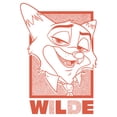 thumbnail image 2 of Boys Zootopia 2 Nick Wilde Classic Orange Portrait T Shirt, 2 of 5