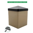thumbnail image 4 of Bgsha Fence Post Cap with Pre-Drilled Holes Black Plastic Pyramid for 4x4 inches Posts, 4 of 9