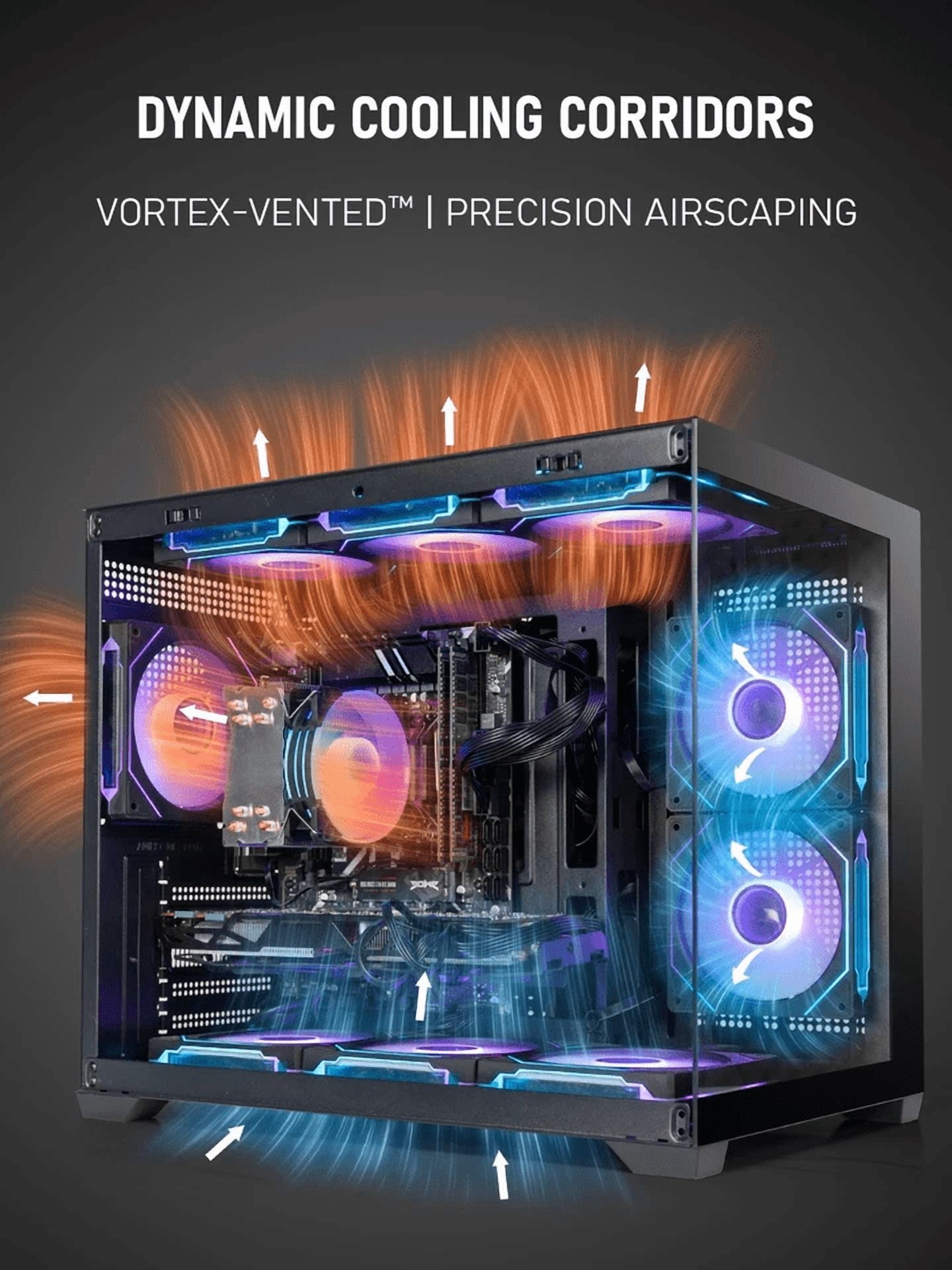 Gaming PC Desktop i7-11700F up to 4.9GHz, RTX 4060 8GB GDDR6, 16GB RAM, 1TB NVMe SSD, 650W, Wi-Fi 6, BT5.4, Windows 11, With RGB Keyboard & Mouse
