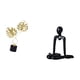 thumbnail image 5 of Estatua de hoja, escultura pensativa, figura de escritorio, adorno de arte abstracto, material de hierro y madera PP, ideal para regalar, decoración d, 5 of 8