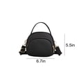 thumbnail image 3 of Bolsas para Mujeres Mini 3 Capas Cremallera Hombro Bolso Transversal, Ligero Nylon Señoras Billetera con Correa Ajustable 6.7x5.5x3.1In Negro Gran Capacidad, 3 of 6