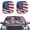 American Flag Pattern, variant on XYZCANDO Windshield Sun Shade with Tropical Sunset Palm Pattern, Auto Interior Accessories for Truck and SUV, Sun Visor Protector