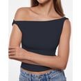 thumbnail image 2 of Remera INLYRIC Inbarely Soft con Hombros Descubiertos Azul Marino M, 2 of 6