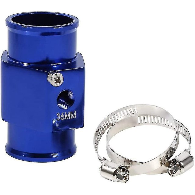 36mm Hose Joint Blue Water Temperature Sensor Pressure Gauge Radiator Hose