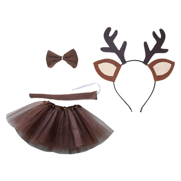 Diadema con tutú de Reno, pajarita de cola, disfraz de ciervo - Main Image