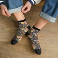 thumbnail image 3 of Pofeuu Colorful Flowers with Butterfly Print 30cm Socks, Adult Running Hiking Socks for Youth and Adult, 3 of 7