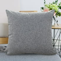 strola Toys 16x16 Light Blue Linen Throw Pillow with Insert & Removable Cover, Sofa Bedroom Decorative Cushion