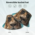 thumbnail image 2 of Bingfone Hawaiian Swimming Lion Bucket Hat for Men Women,Packable Reversible Printed Sun Hats,Fisherman Outdoor Travel Hiking Beach Caps, 2 of 7