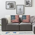thumbnail image 2 of Throw Pillow Cover USA Flag American Flag Striped Design Old Aged Art Decor Lumbar Pillow Case Cushion for Sofa Couch Bed Standard Queen Size, 2 of 7