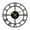 Black roman numerals, variant on Large Metal Wall Clock Quiet Running Large Numerals for Office Home Decoration