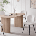 thumbnail image 3 of Dining Chairs Set of 4, Upholstered Chenille Fabric Kitchen Chairs With Metal Legs, Wingback Elegant Tufted Accent Vanity Chair For Dinner, Bedroom, Living Room, Apartment, White, 3 of 8