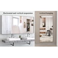 thumbnail image 5 of ANYHI Oversized Bathroom Mirror with Mobile Tray Wall Mount Mirror,Vertical Horizontal Hanging Aluminum Framed Wall Mirror Full Length Mirror,Full Body Mirror for Bedroom Living,Silver,72 x 36 Inches, 5 of 11