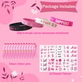 thumbnail image 2 of Breast Cancer Awareness Accessories,Breast Cancer Bracelets,Pink Ribbon Pins,Breast Cancer Tattoo Stickers Breast Cancer Gifts Silicone Wristbands Party Favors Party Supplies Gifts for Women Girls, 2 of 6