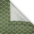 thumbnail image 3 of Ambesonne Green Kitchen Curtains, Geometric Wave Like Shape, 55"x45", Olive Green and White, 3 of 3
