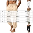 thumbnail image 4 of Akiihool Mens Pants Relaxed Summer Men's Relaxed Fit Casual Stretch Pant Winter Casual White,S, 4 of 6