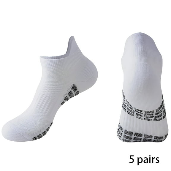 TELOLY 5Pairs Mens Socks9-13Mens Ankle Socks Size 9-11 Men's Socks ,White